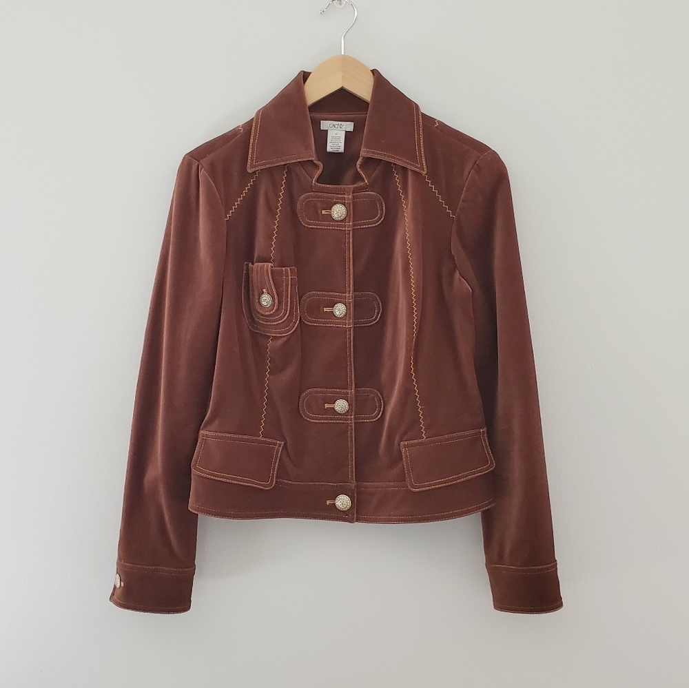 Cache Brown Jacket With Button Details - image 1